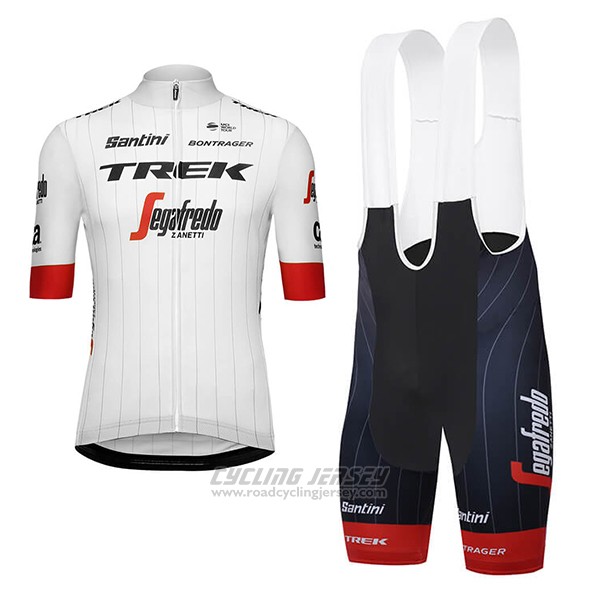 2018 Cycling Jersey Trek Segafredo Tour de France White Red Short Sleeve and Bib Short